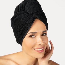 Turban ręcznik do włosów Moeve HOMEWEAR black