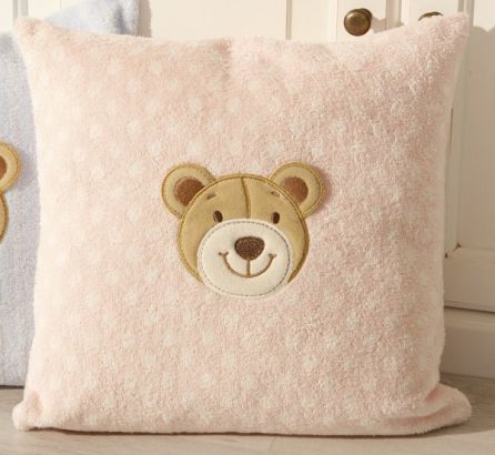 Poszewka frottowa 40x40 Bio Bear pink