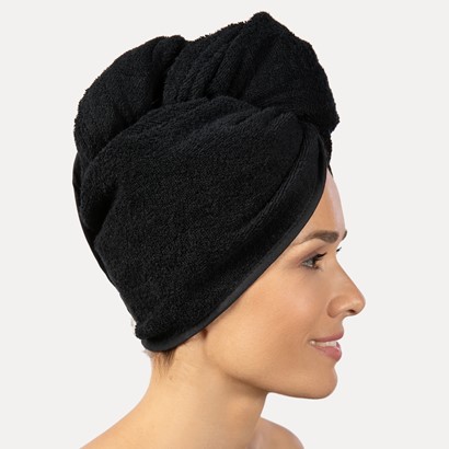 Turban ręcznik do włosów Moeve HOMEWEAR black