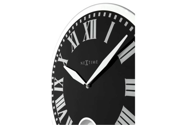 Zegar ścienny Nextime ROMANA czarny