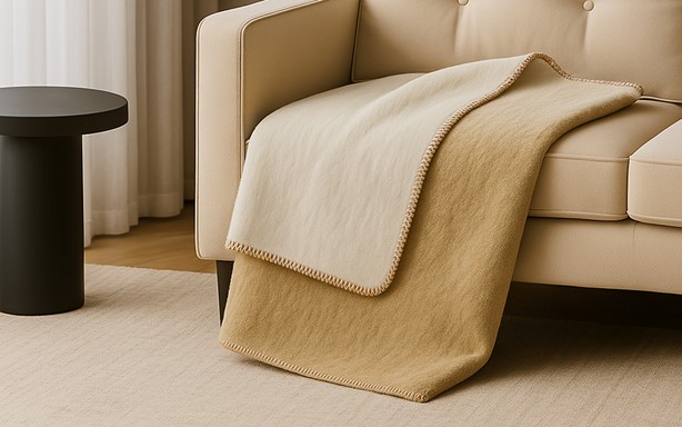Koc Moca 150x200 Doubleface beige&ecrue