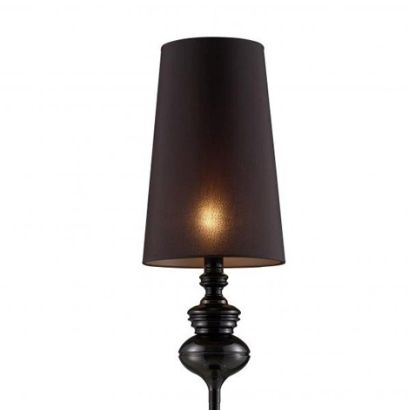 Elegancka lampa podłogowa Baroco black