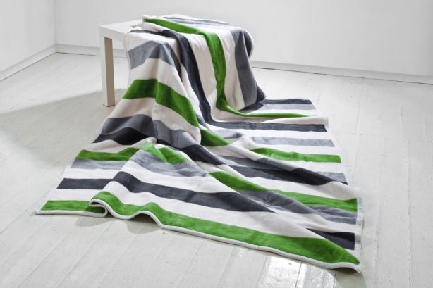 Koc Moca 150x200 cm  Stripes green