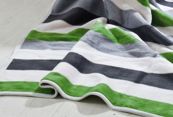 Koc Moca 150x200 cm  Stripes green