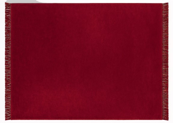 Koc Moca Design 150x200 bordowy z frędzlami – narzuta na łóżko