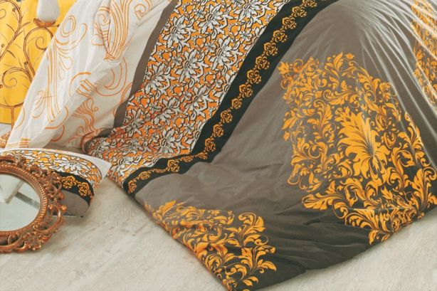 Pościel bawełniana 160x200 KATRI YELLOW