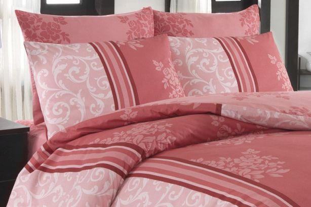 Pościel sat ranforce 140x200 Nature pink
