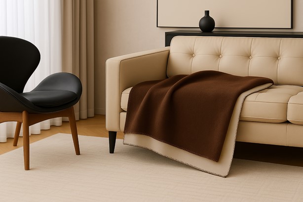 Koc Moca 150x200 Doubleface brown&beige
