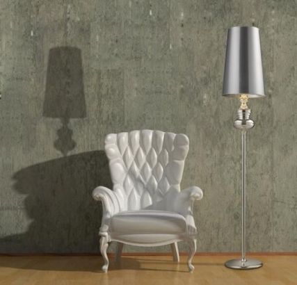 Elegancka lampa podłogowa Baroco silver