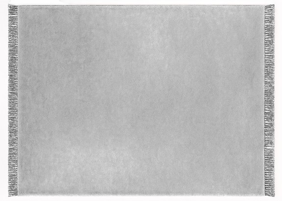 Koc Moca Design 150x200 srebrny z frędzlami – narzuta na łóżko