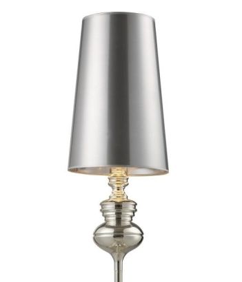 Elegancka lampa podłogowa Baroco silver