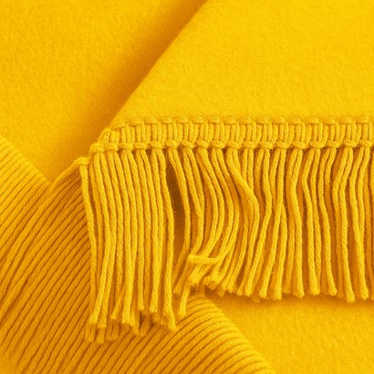 Koc Moca Design 150x200 żółty z frędzlami – narzuta na łóżko