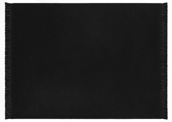 Koc Moca150x200 cm Frędzle - Czarny