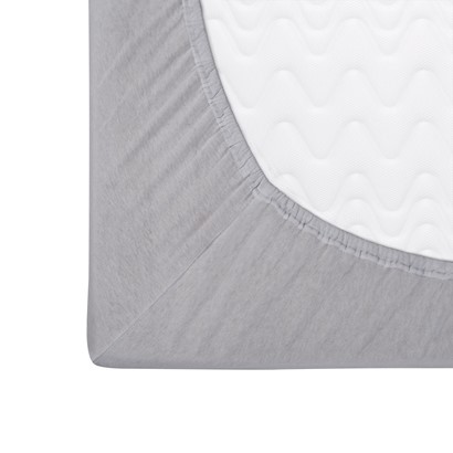 Prześcieradło jersey z gumką 220x200 cm Popiel