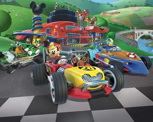 Tapeta 3D Walltastic - Mickey Mouse Roadster Racer