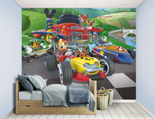 Tapeta 3D Walltastic - Mickey Mouse Roadster Racer