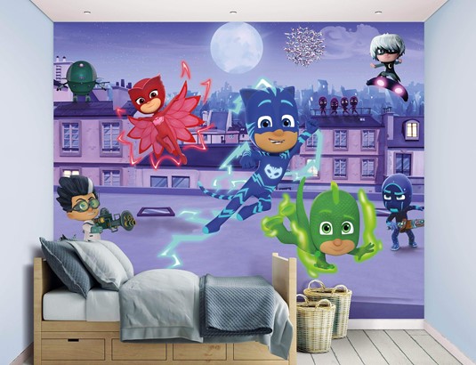 Tapeta 3D Walltastic - PJ Masks/Pidżamersi