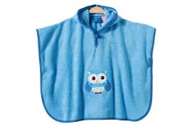Poncho dla dzieci EULE niebieskie