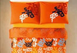 Pościel bawełna 160x220 Type orange