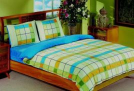 Pościel bawełna 220x200 Ekose blue