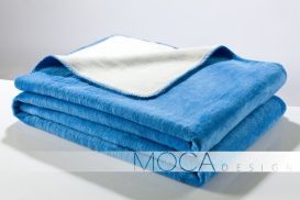 Koc Moca 150x200 Doubleface blue&ecrue
