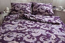 Pościel satynowa 160x200 Peisley violet