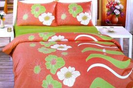 Pościel bawełna 160x220 Dalga orange