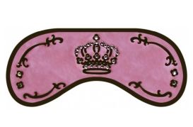 Opaska na Oczy Swarovski - Crown pink