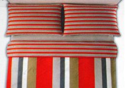 Pościel bawełna 160x220 Big stripes red