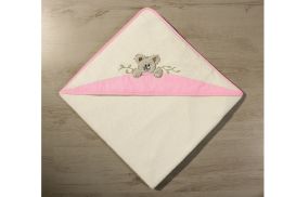 Ręcznik z kapturem 100x100 Koala pink