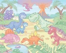 Tapeta 3D Walltastic - Baby Dino World