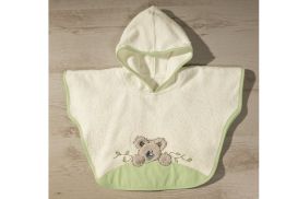 Śliczne Poncho dla dziecka Koala green