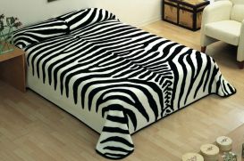 Koc Hiszpański 220x240cm Zebra black