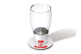 Szklanka z podstawką PO: LOVE