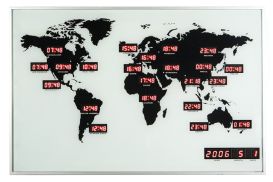 Zegar ścienny Nextime WORLD TIME DIGIT