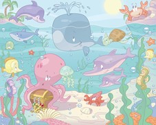 Tapeta 3D Walltastic Baby Under the Sea