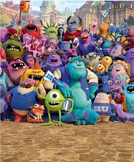 Tapeta 3D Walltastic -  Monsters University